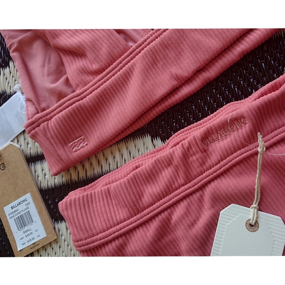 Billabong Sand Dunes Ribbed Bikini Set Dusty Rose - Picture 8 of 15